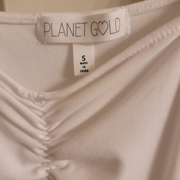 Planet Gold Ruched Blouse - Picture 3 of 4